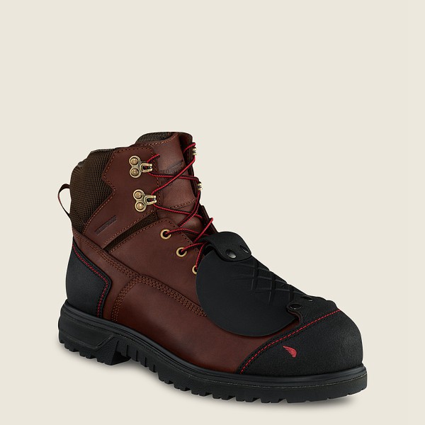 Botas de Seguridad Red Wing Hombre Marrom/Negros - Brnr Xp - 6-Inch Waterproof Toe Metguard - 140-JK